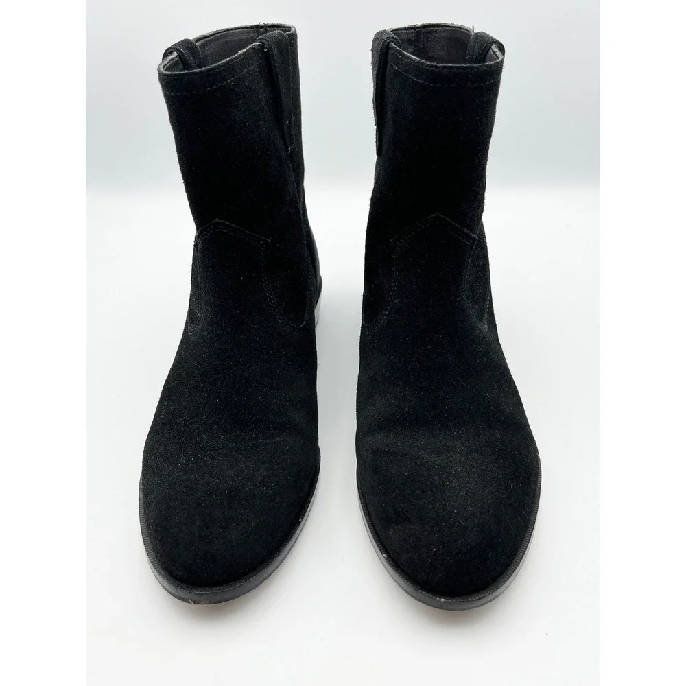 Rebecca Minkoff Black Suede Western Ankle Boots Women's‎ Size 6.5M